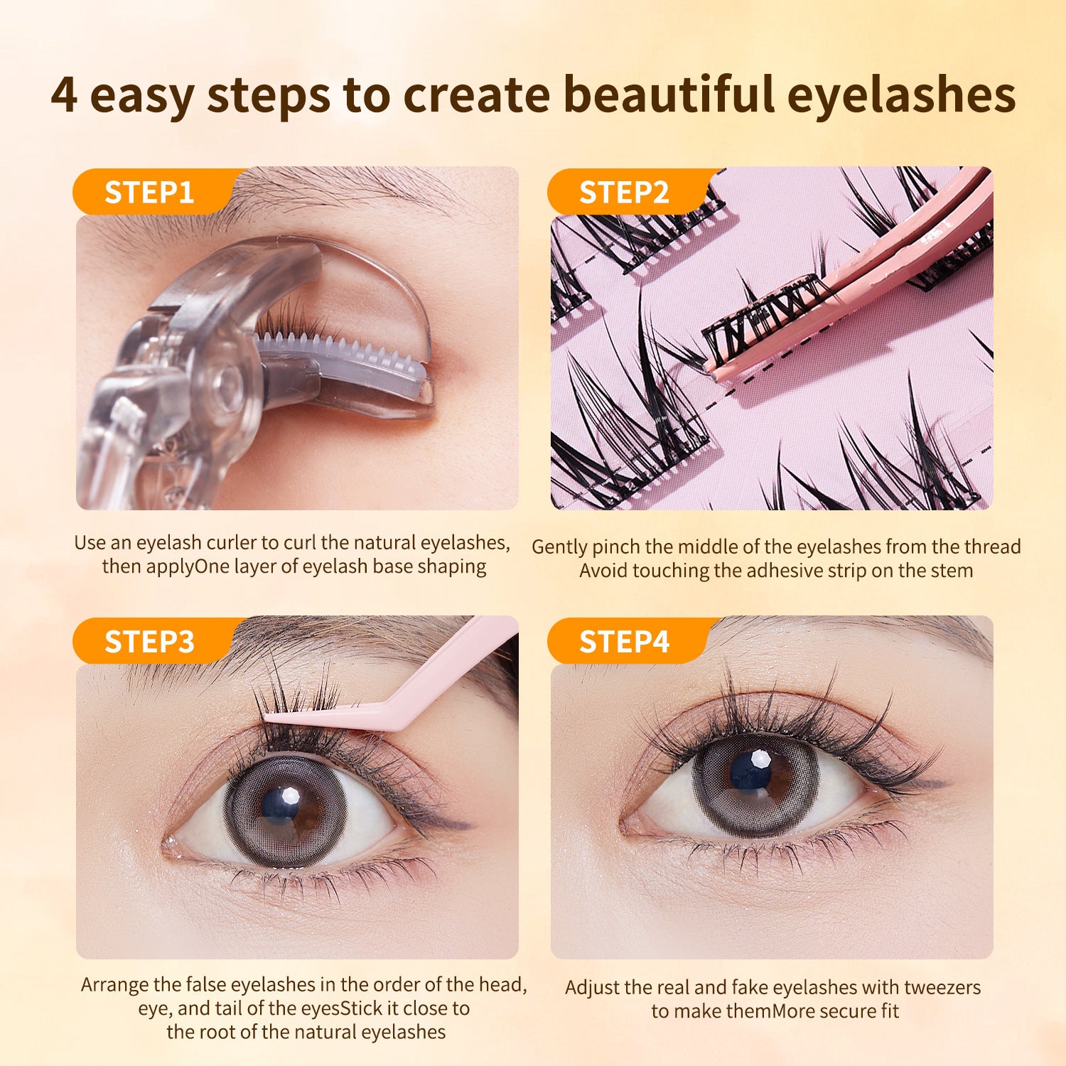 Glue-Free Eyelashes - Synthetic Lashes